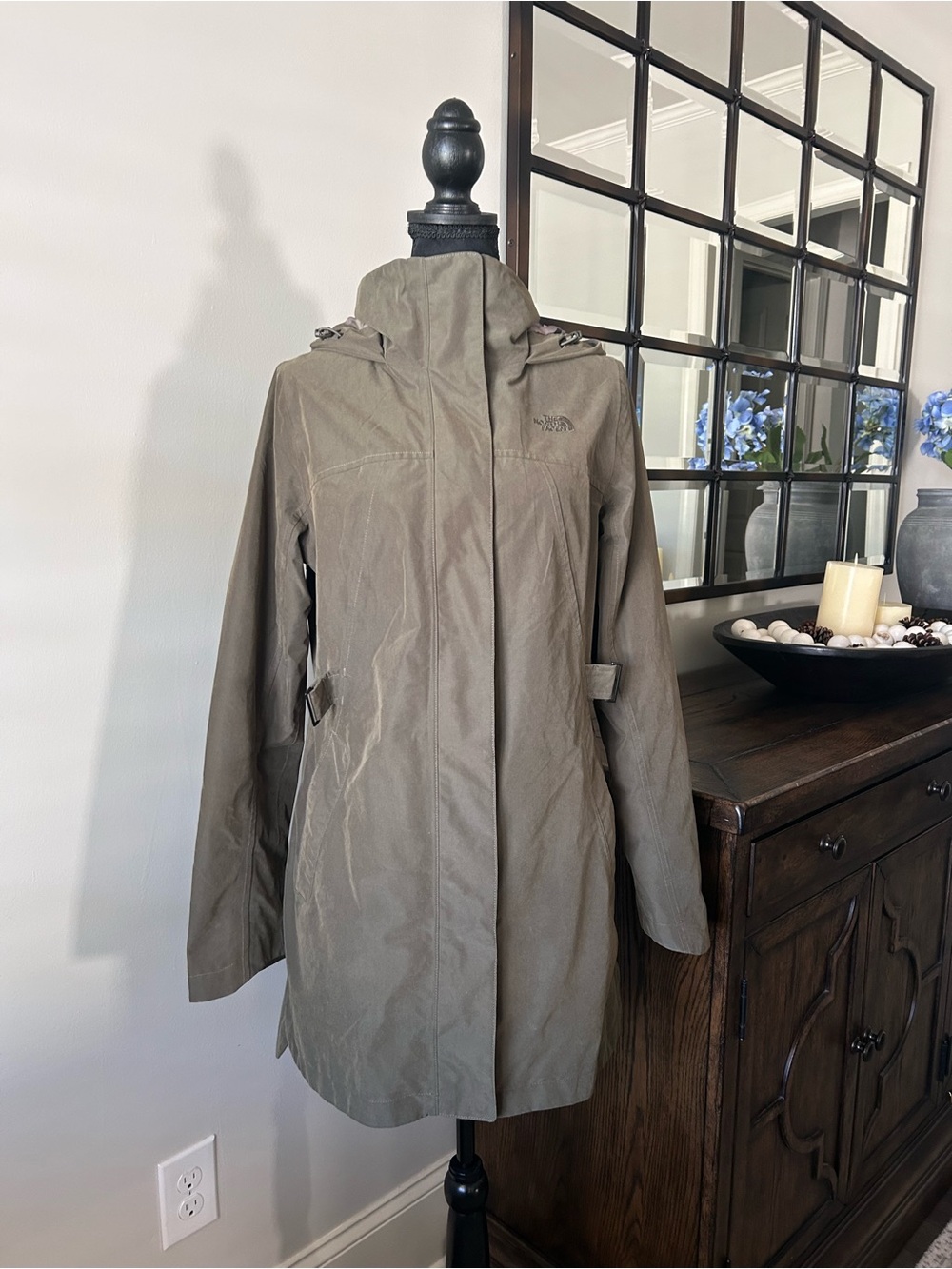 The North Face Women's hooded rain trench coat